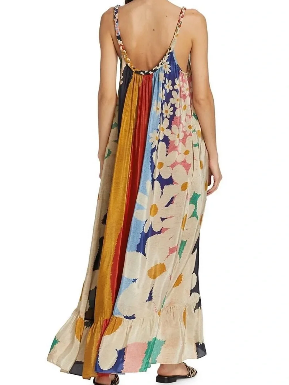 NWT Farm Rio Super Fun Daisy Maxi Dress in Viscose. Lined with pockets. Sz XL - Picture 9 of 15